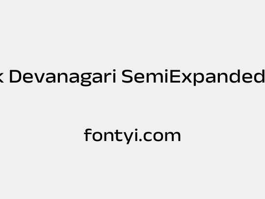 Anek Devanagari SemiExpanded Medium