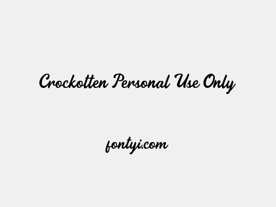 Crockotten Personal Use Only