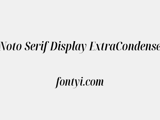 Noto Serif Display ExtraCondensed SemiBold