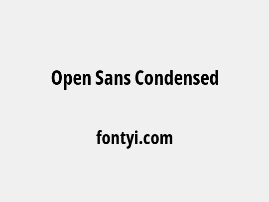 Open Sans Condensed