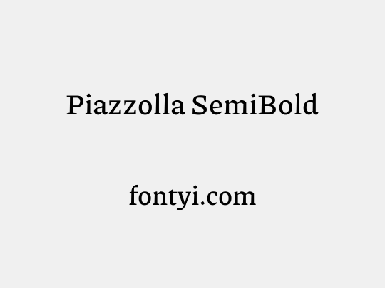 Piazzolla SemiBold