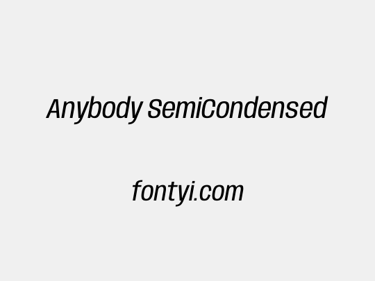 Anybody SemiCondensed