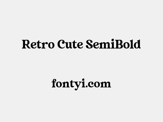 Retro Cute SemiBold