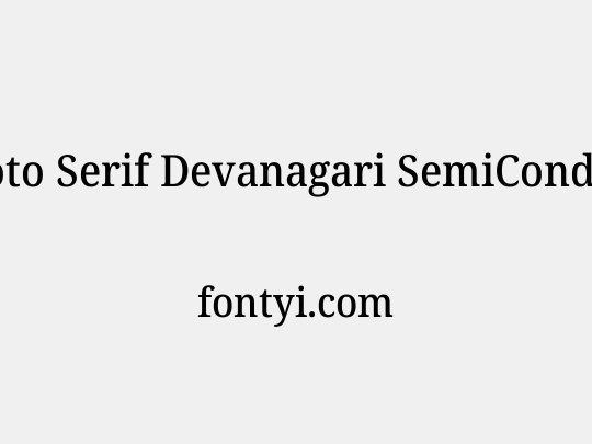 Noto Serif Devanagari SemiCondensed Medium