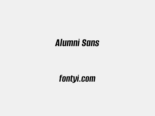 Alumni Sans