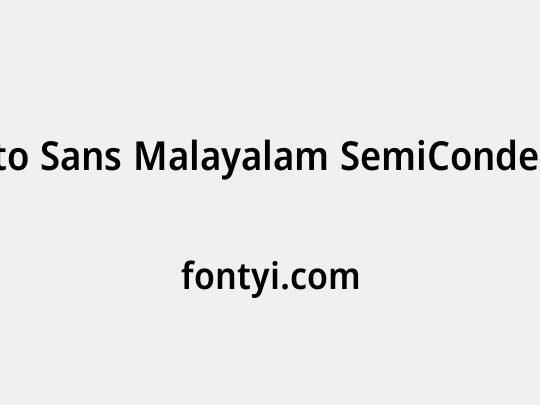 Noto Sans Malayalam SemiCondensed SemiBold