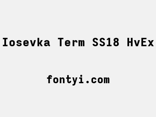 Iosevka Term SS18 HvEx