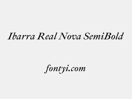 Ibarra Real Nova SemiBold