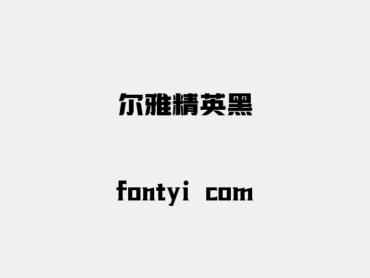 尔雅精英黑