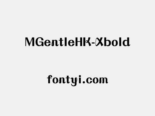 MGentleHK-Xbold