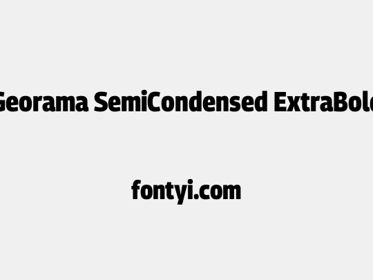 Georama SemiCondensed ExtraBold