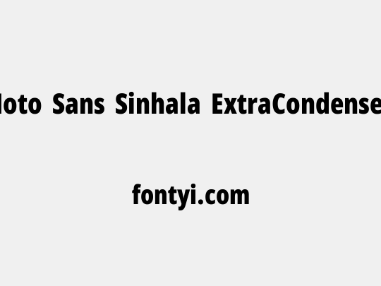 Noto Sans Sinhala ExtraCondensed Black