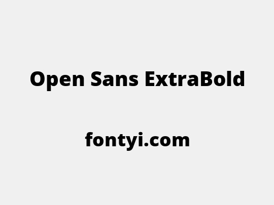 Open Sans ExtraBold