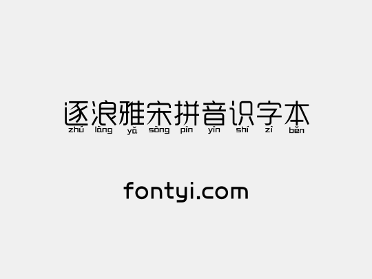 逐浪雅宋拼音识字本