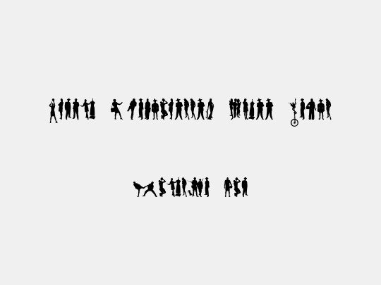 Human Silhouettes Free Eight