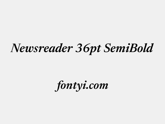 Newsreader 36pt SemiBold