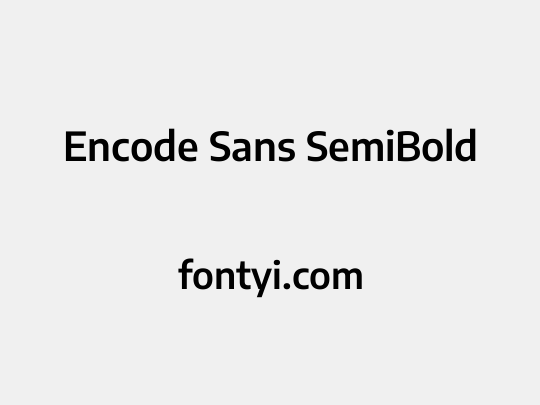 Encode Sans SemiBold