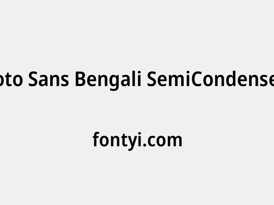 Noto Sans Bengali SemiCondensed SemiBold