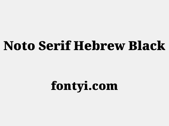 Noto Serif Hebrew Black