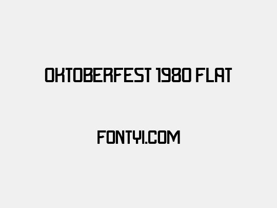 Oktoberfest 1980 Flat