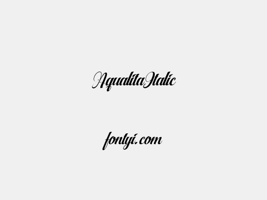 AqualitaItalic