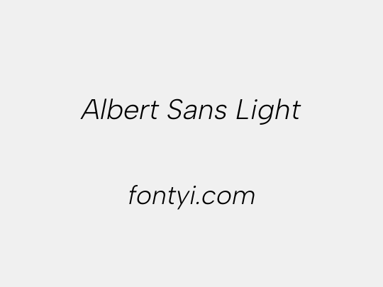 Albert Sans Light