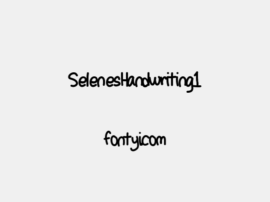 SelenesHandwriting1