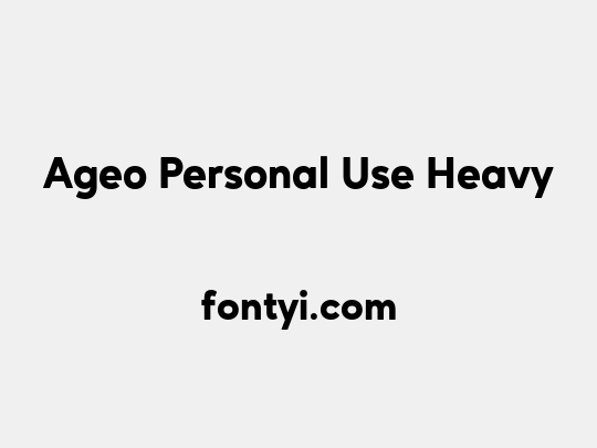 Ageo Personal Use Heavy