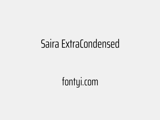 Saira ExtraCondensed