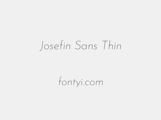 Josefin Sans Thin