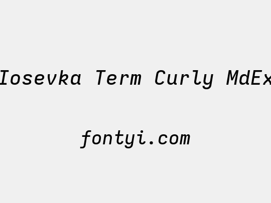 Iosevka Term Curly MdEx