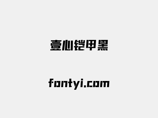 壹心铠甲黑
