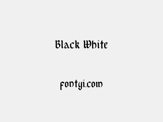 Black White