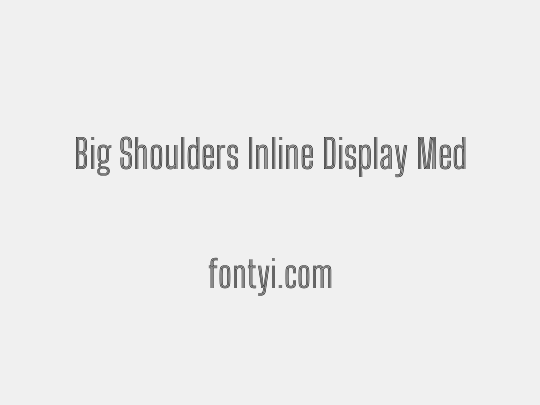 Big Shoulders Inline Display Medium