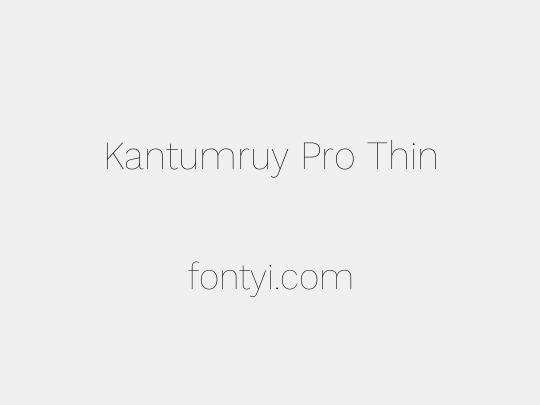 Kantumruy Pro Thin