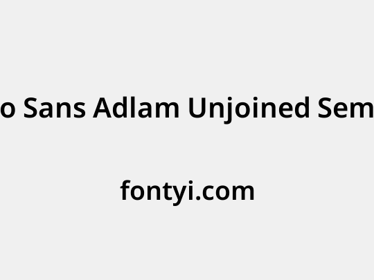 Noto Sans Adlam Unjoined SemiBold