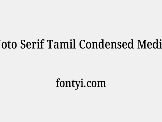 Noto Serif Tamil Condensed Medium