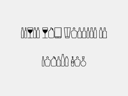 Glass and bottles St