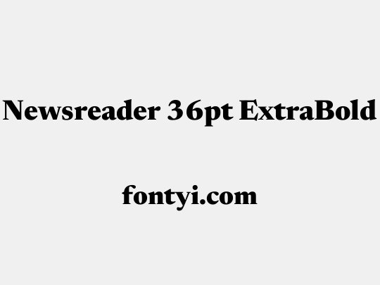 Newsreader 36pt ExtraBold