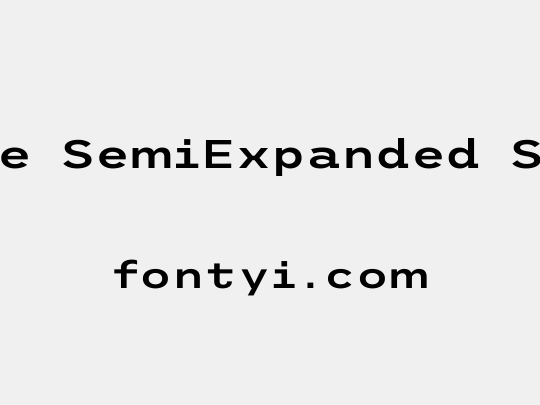 Trispace SemiExpanded SemiBold