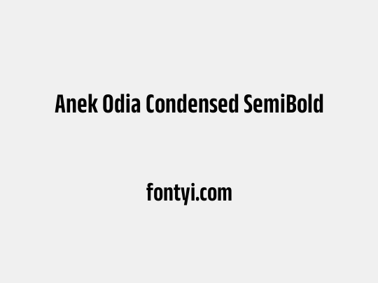 Anek Odia Condensed SemiBold