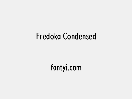 Fredoka Condensed