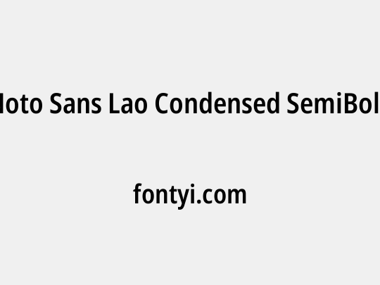 Noto Sans Lao Condensed SemiBold