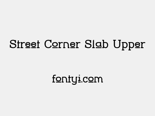 Street Corner Slab Upper