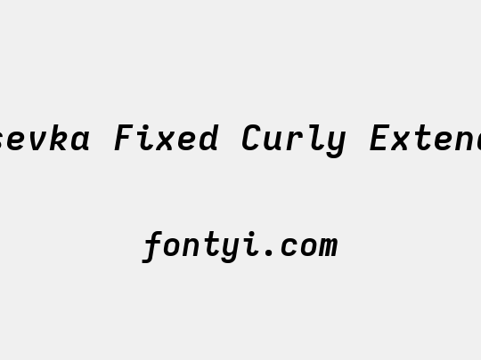 Iosevka Fixed Curly Extended
