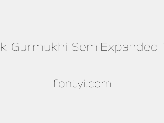Anek Gurmukhi SemiExpanded Thin