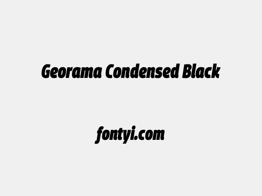 Georama Condensed Black