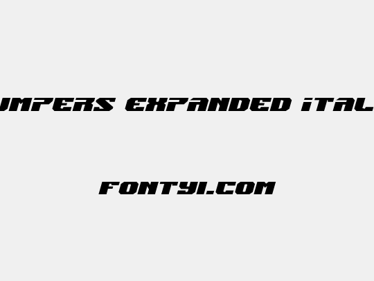 Jumpers Expanded Italic