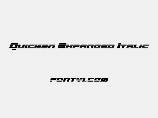 Quicken Expanded Italic