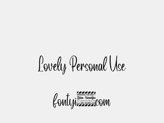 Lovely Personal Use